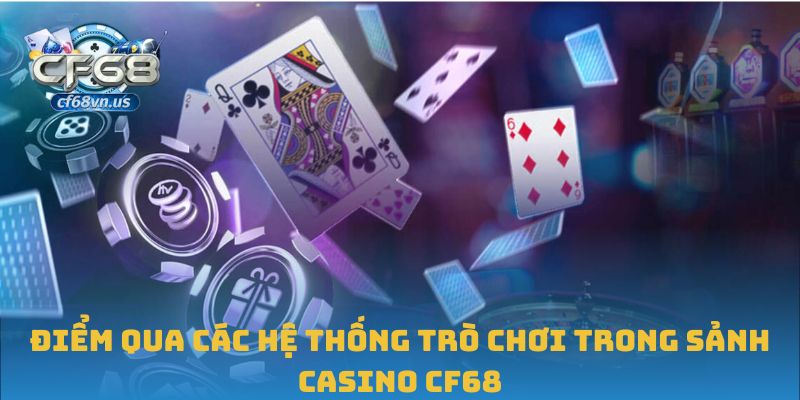 Điểm qua các hệ thống trò chơi trong sảnh Casino CF68